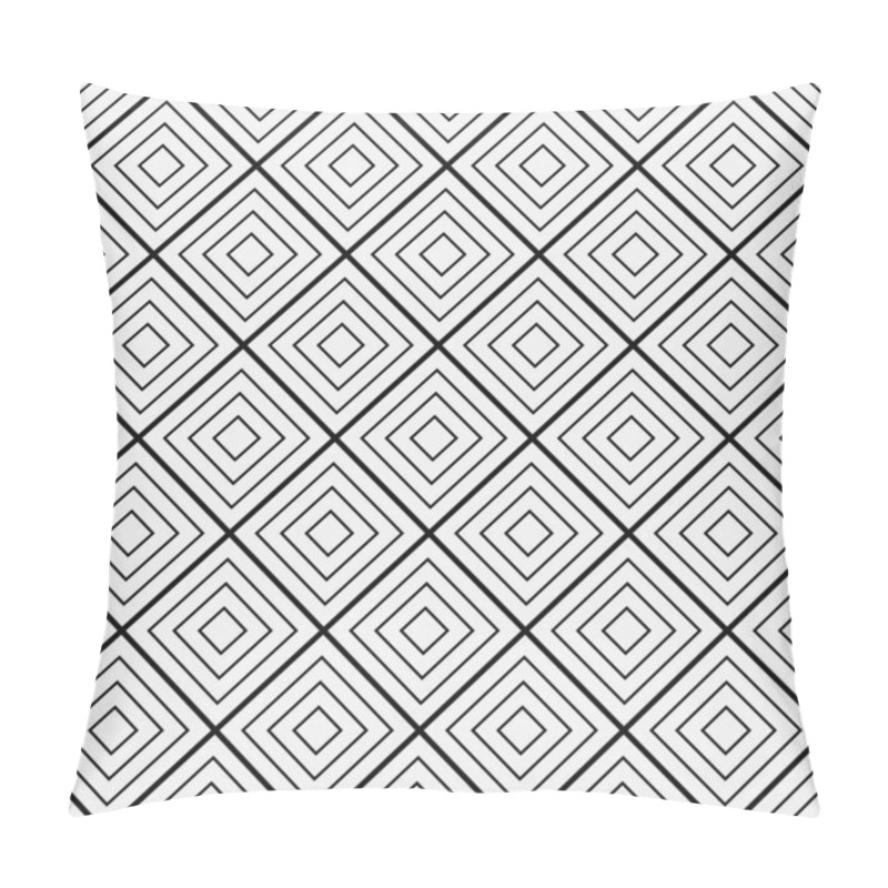 Personality  Black And Geometric Diamond Seamless Pattern. Perfect For Fashion, Textile Design, Home Decor, And Cute Fabric. Vector Art.  Pillow Covers