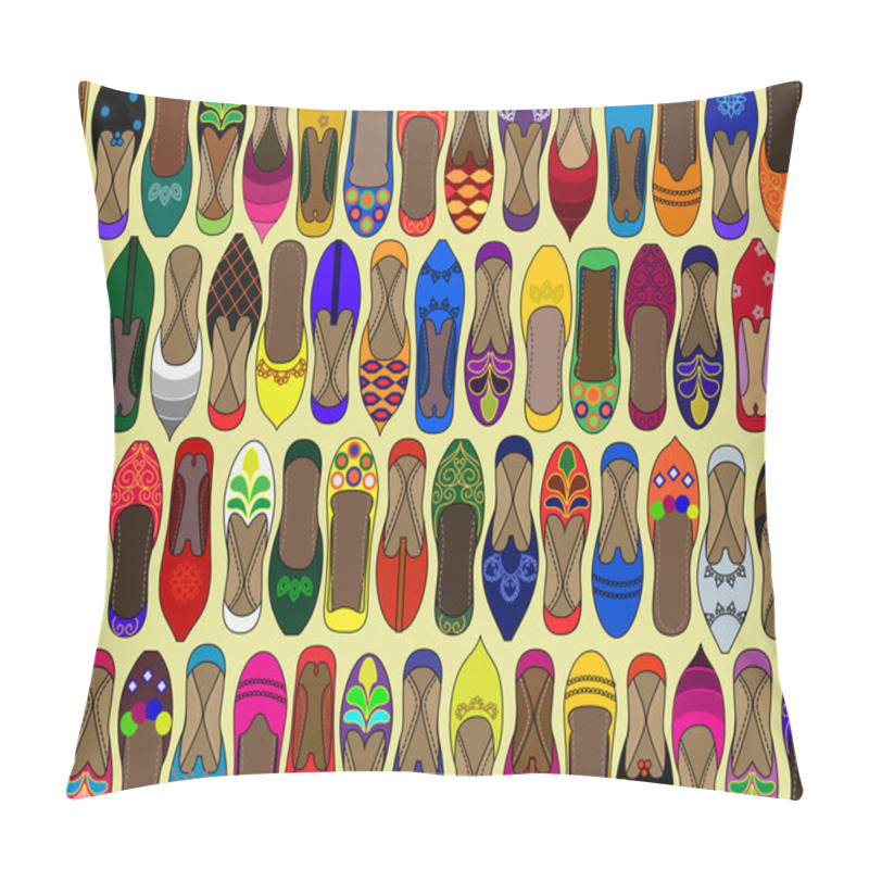 Personality  Pattern Of Traditional Indian (shoes) Juttis Pillow Covers