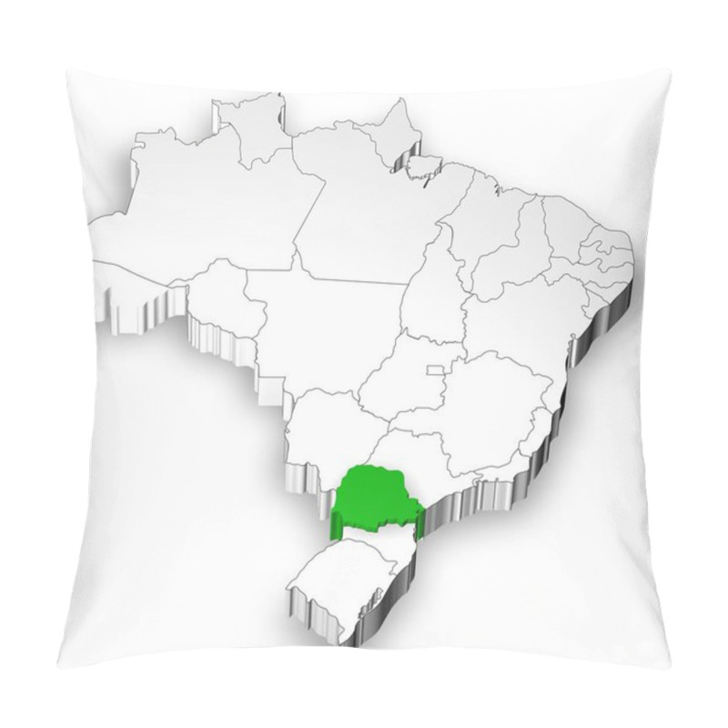 Personality  Brazilian Map With States Separated Pillow Covers