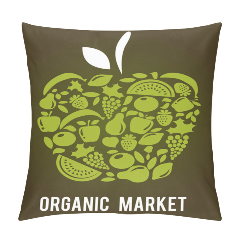 Personality  Apple With Fruits And Vegetables Pattern Pillow Covers