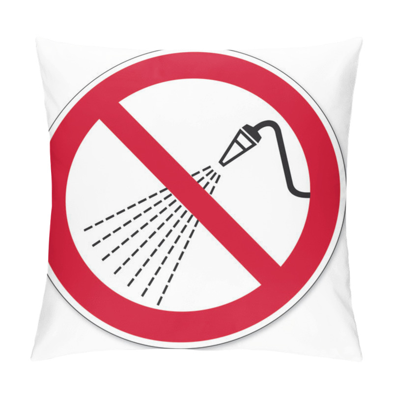 Personality  Prohibition Signs BGV Icon Pictogram Prohibited With Water Spray Pillow Covers