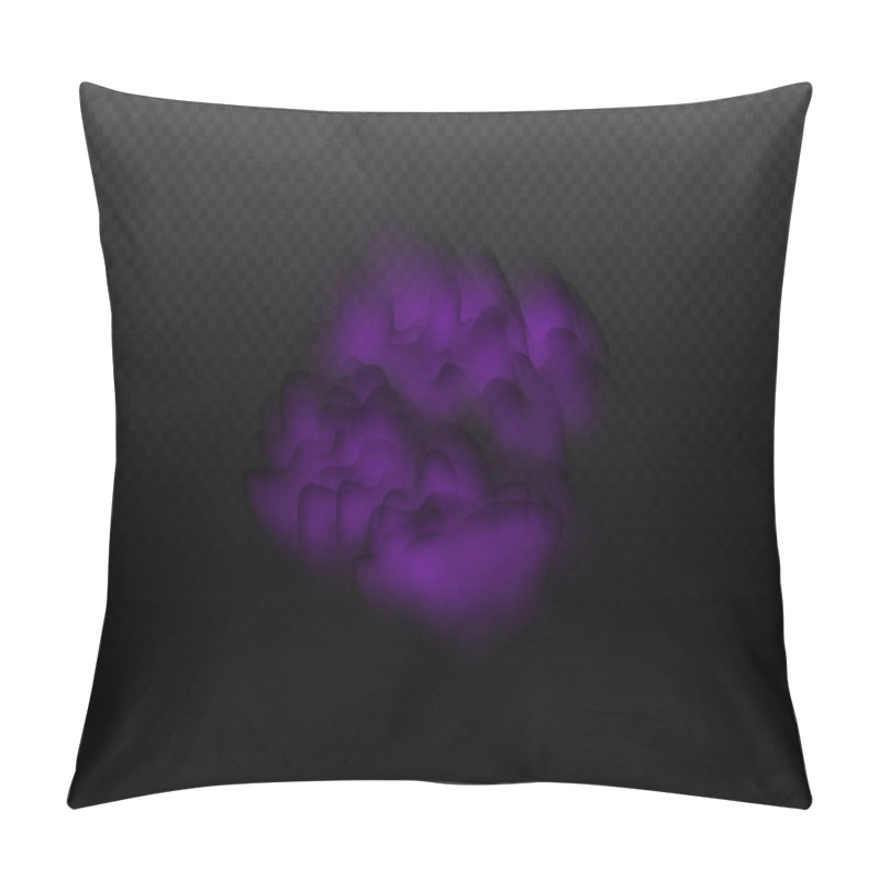 Personality  Purple Poisonous Gas, Dust And Smoke Effect.Realistic Scary Mystical Violet Fog In Night Halloween. Pillow Covers