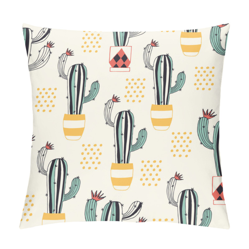 Personality  Cactus In A Pot Pillow Covers