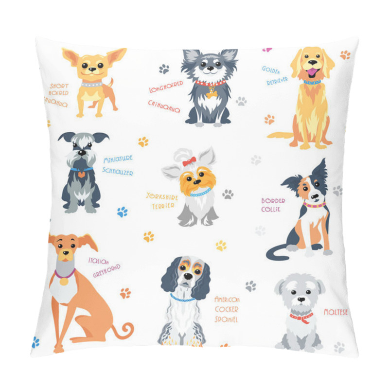 Personality  Set Colour Dogs Pillow Covers