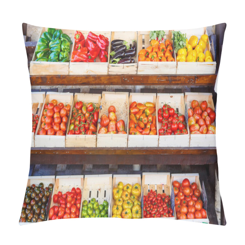 Personality  Organic Fresh Tomatoes From Mediterranean Farmers Market In Prov Pillow Covers