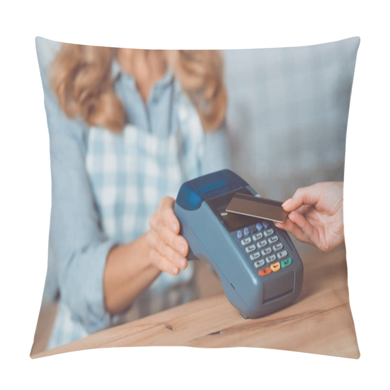 Personality  Payment With Credit Card And Terminal Pillow Covers