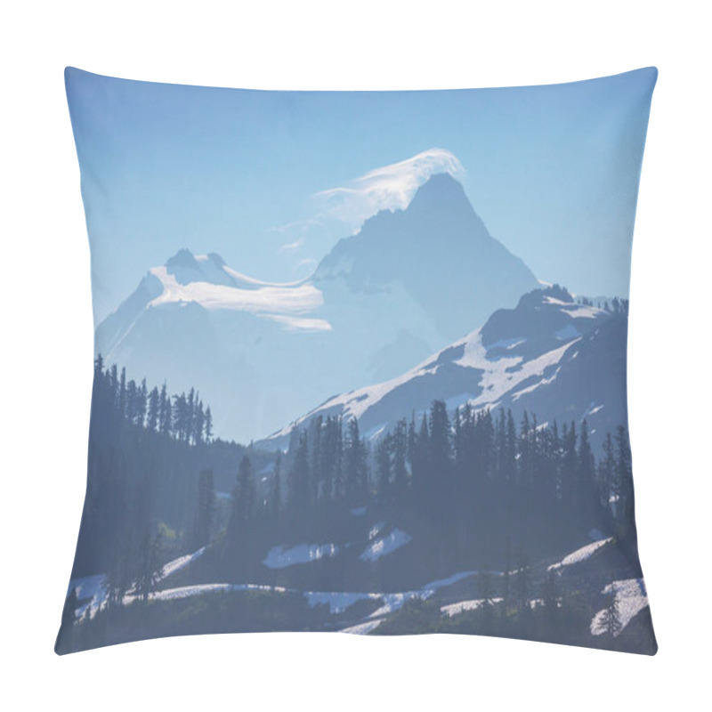 Personality  Beautiful Mountain Peak In  North Cascade Range, Washington / USA Pillow Covers