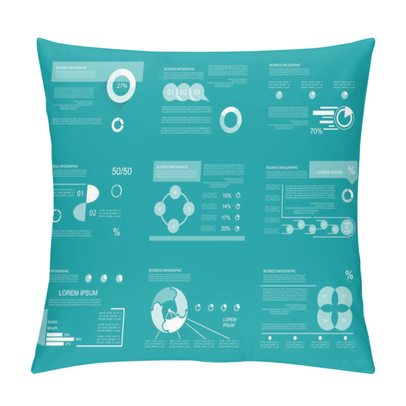 Personality  Templates For Business Data Visualization, Vector Set Pillow Covers