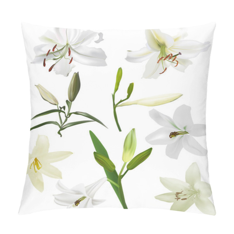 Personality  Light Lilies Flowers Pillow Covers