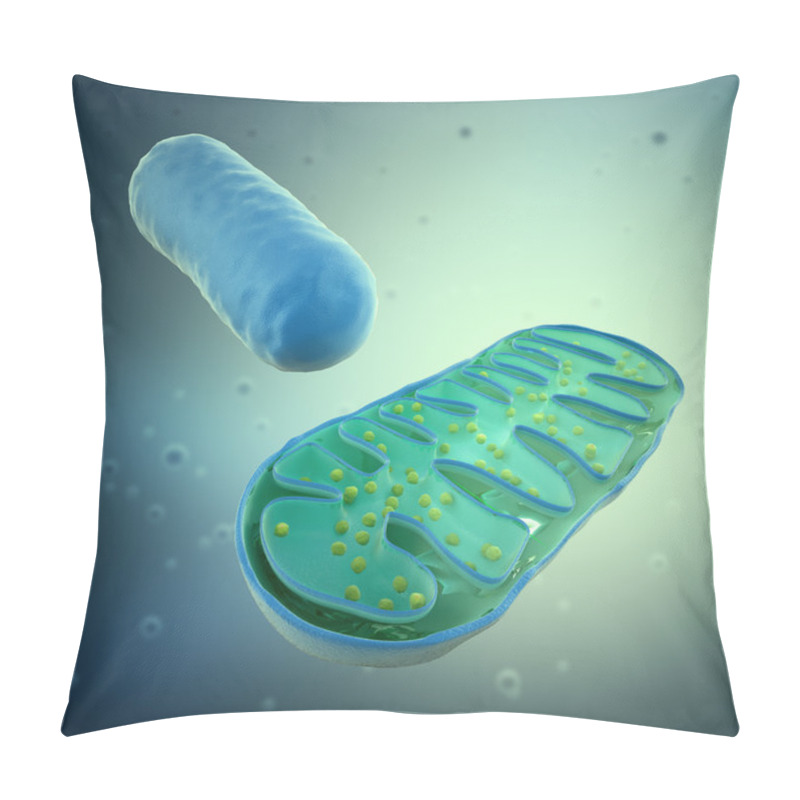 Personality  3d Rendering Of A Mitochondrium - Microbiology Illustration Pillow Covers