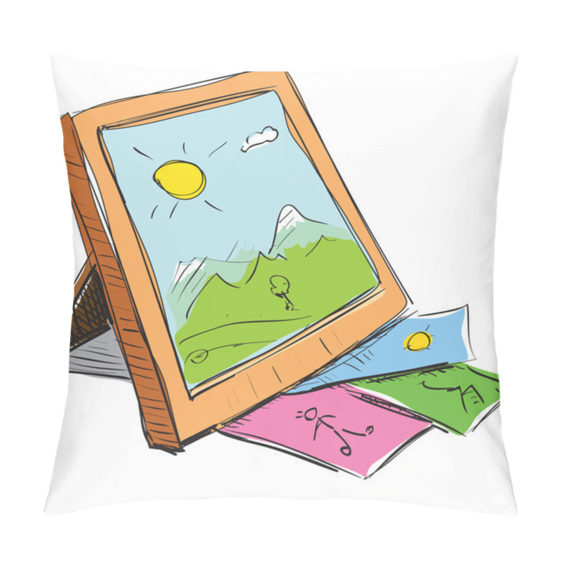 Personality  Photo Frame Sketch Pillow Covers