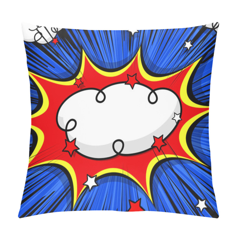 Personality  Retro Comic Clouds Burst Stars Backdrop Pillow Covers