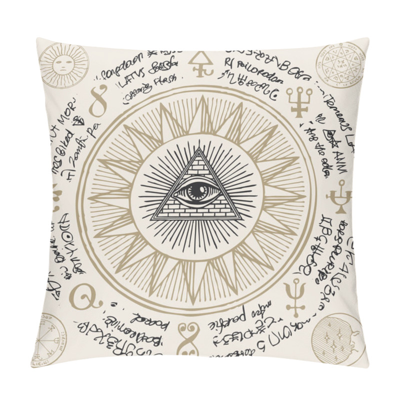 Personality  All-seeing Eye Of God Inside Triangle Pyramid Pillow Covers