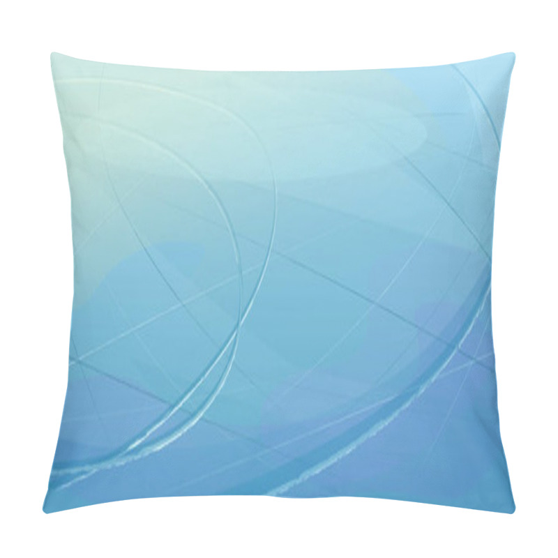 Personality  Ice Rink Background With Marks From Skating And Hockey, Scratched Lines. Blue Banner Template With Abstract Ice Pattern. Winter Backdrop. Cold Season Horizontal Concept. Vector Illustration. Pillow Covers