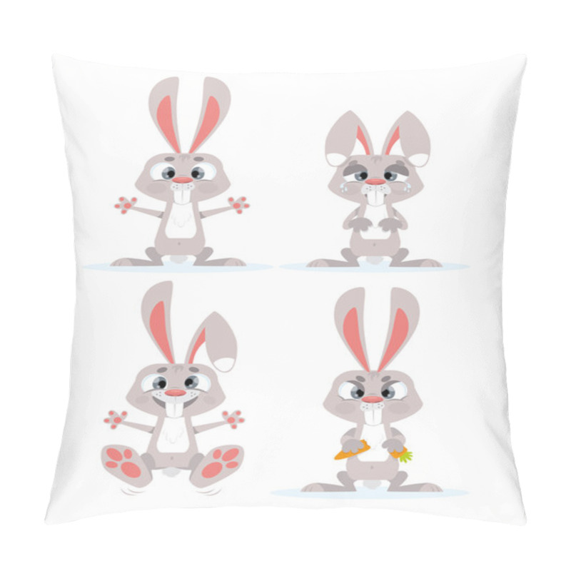 Personality  FUNNY VECTOR RABBIT Pillow Covers