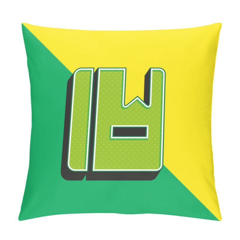 Personality  Book With Marker Green And Yellow Modern 3d Vector Icon Logo Pillow Covers