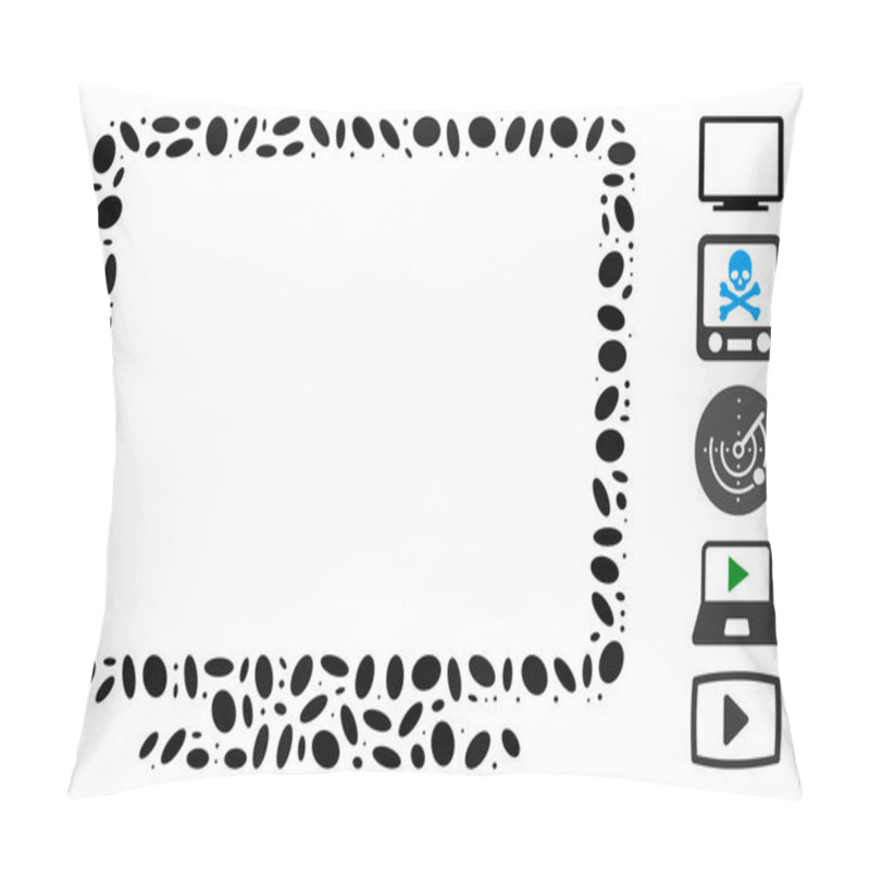 Personality  Oval Mosaic Display Pillow Covers