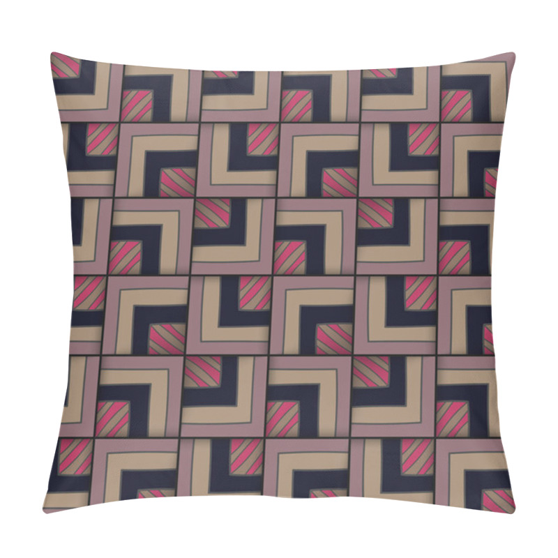 Personality  Geometric Seamless Pattern With Squares. Pillow Covers