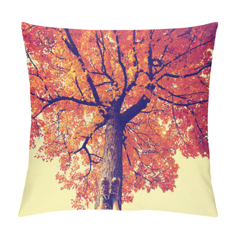 Personality  Feet Resting On Tree Trunk Pillow Covers