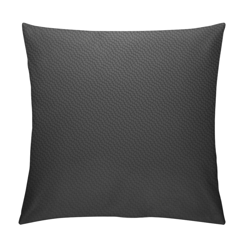 Personality  Dark Striped Zig Zag Texture. Black Carbon Background. Pillow Covers