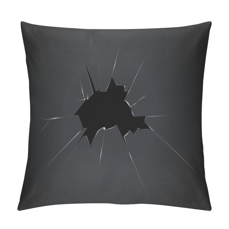 Personality  Damaged Computer - Monitor Broken Glass Concept Pillow Covers