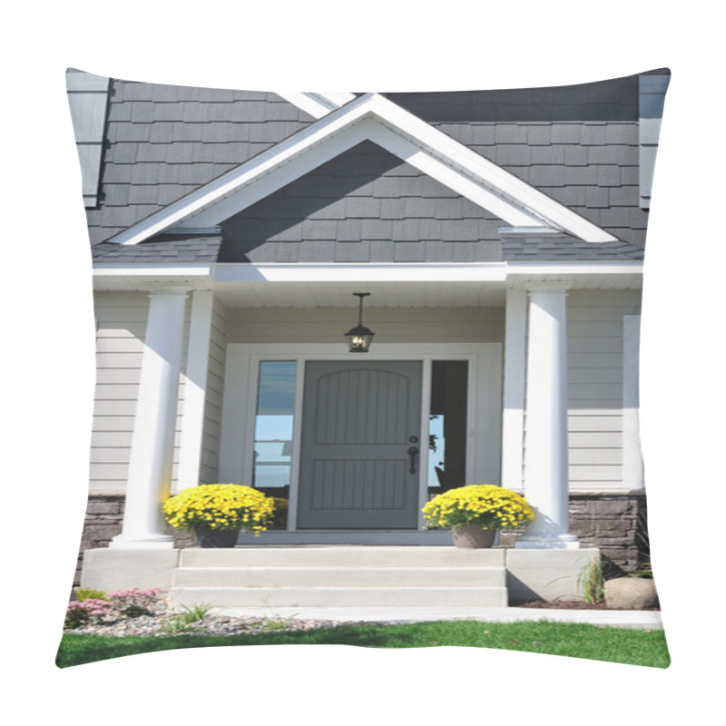 Personality  Front Entrance Of A Residential Home Pillow Covers