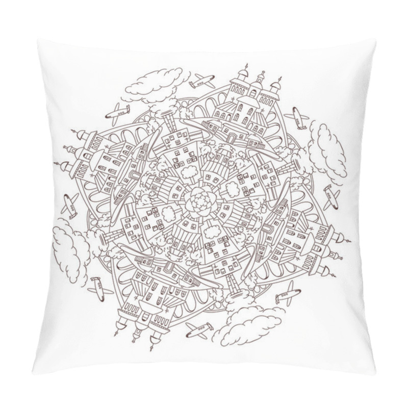 Personality  Vector City Mandala Pillow Covers