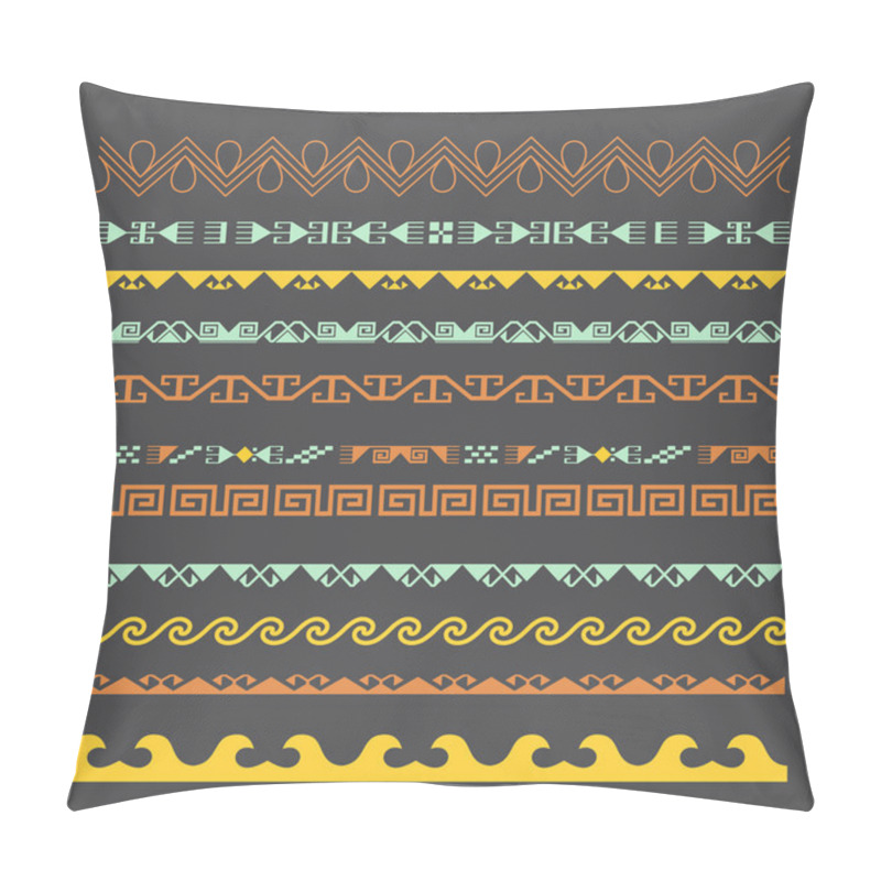 Personality  Asian Ornaments Collection. Historically Ornamental Of Nomadic People.  Pillow Covers