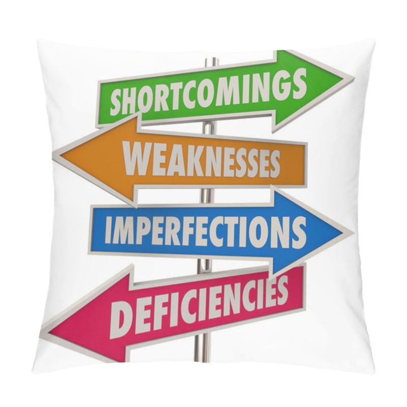 Personality  Shortcomings Problems Arrow Signs 3d Illustration Pillow Covers