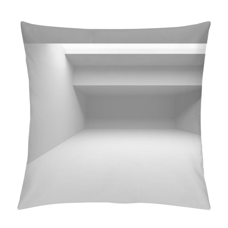 Personality  Minimalist Architecture Interior With Geometric Patterns And Soft Lighting. 3d Render. Pillow Covers