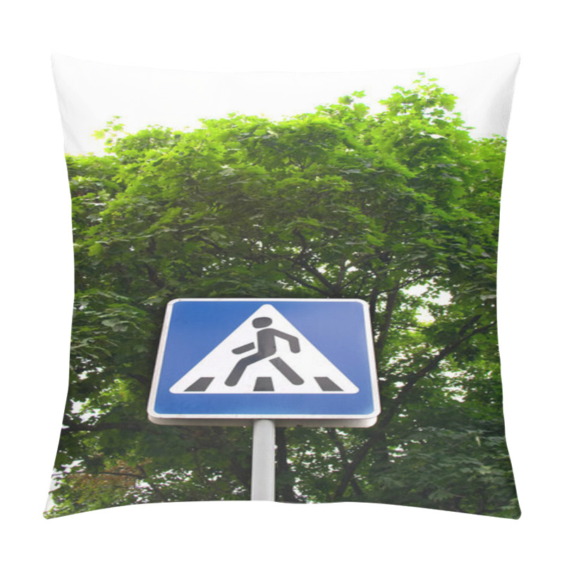 Personality  Pedestrian Crossing Sign Pillow Covers