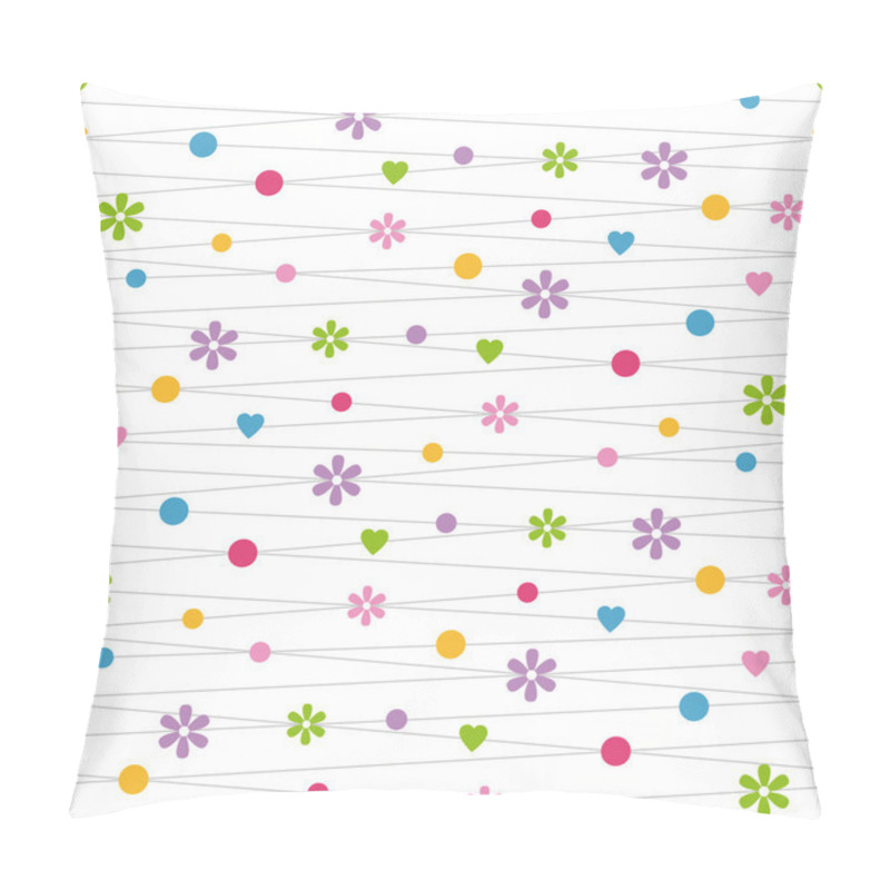 Personality  Hearts Flowers And Dots Pattern Pillow Covers