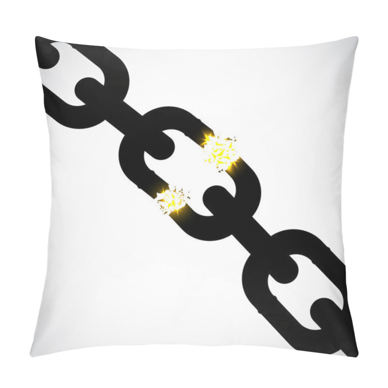 Personality  Chain Link With Fragmentation. Damage, Obstacle, Stress, Bad, Br Pillow Covers