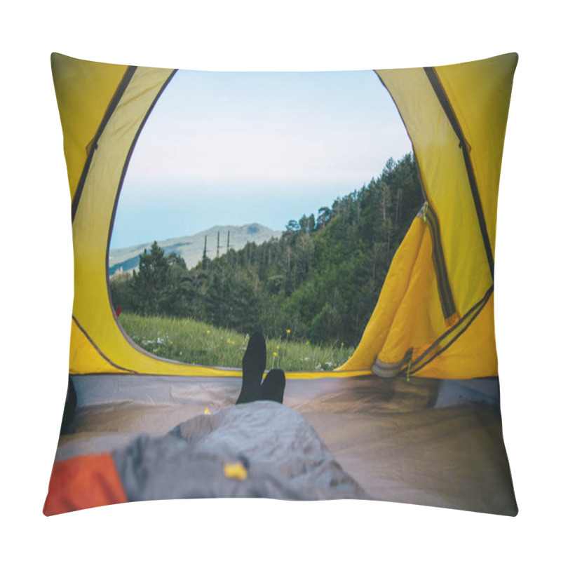 Personality  Morning In A Tent Pillow Covers