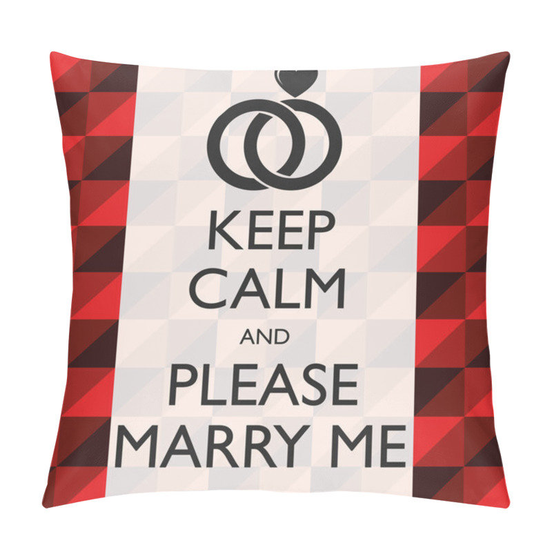 Personality  Illustration Graphic Vector Please Marry Me Pillow Covers