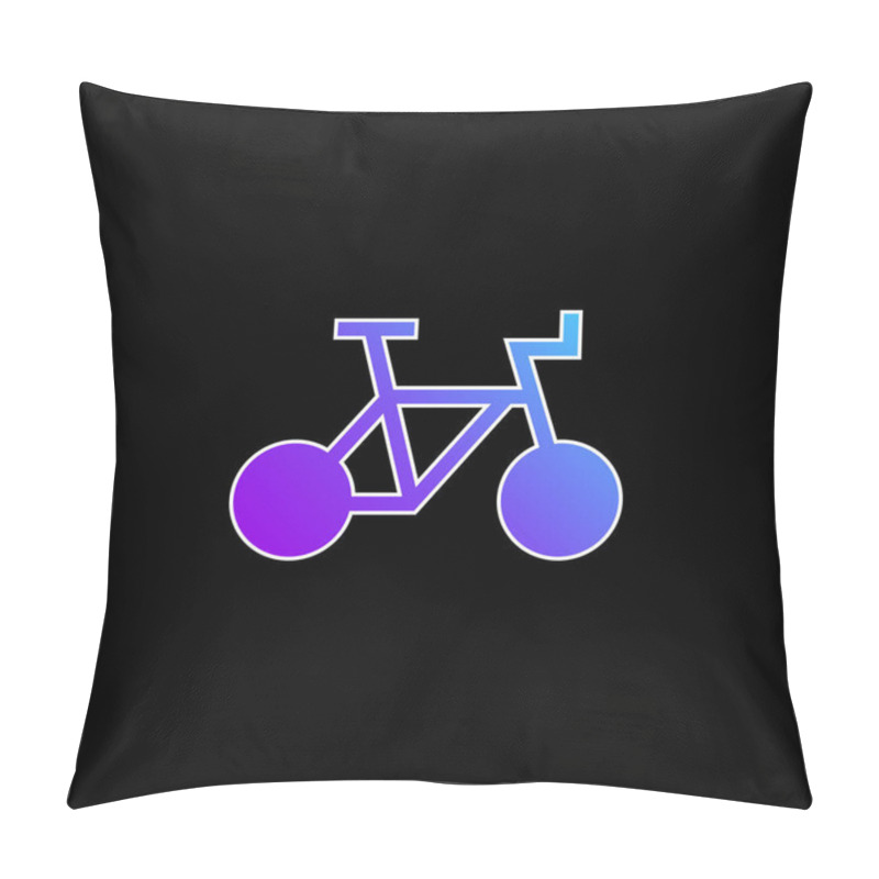 Personality  Bike Blue Gradient Vector Icon Pillow Covers