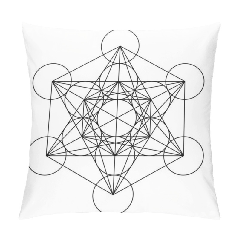 Personality  Geometric Formation, Icon, Symbol. Vector Illustration With Abstract Geometry Pillow Covers