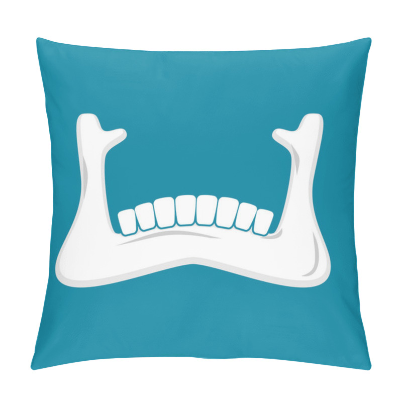 Personality  Mandible Human Isolated. Lower Jaw. Anatomy Of Bone. Part Of Sku Pillow Covers