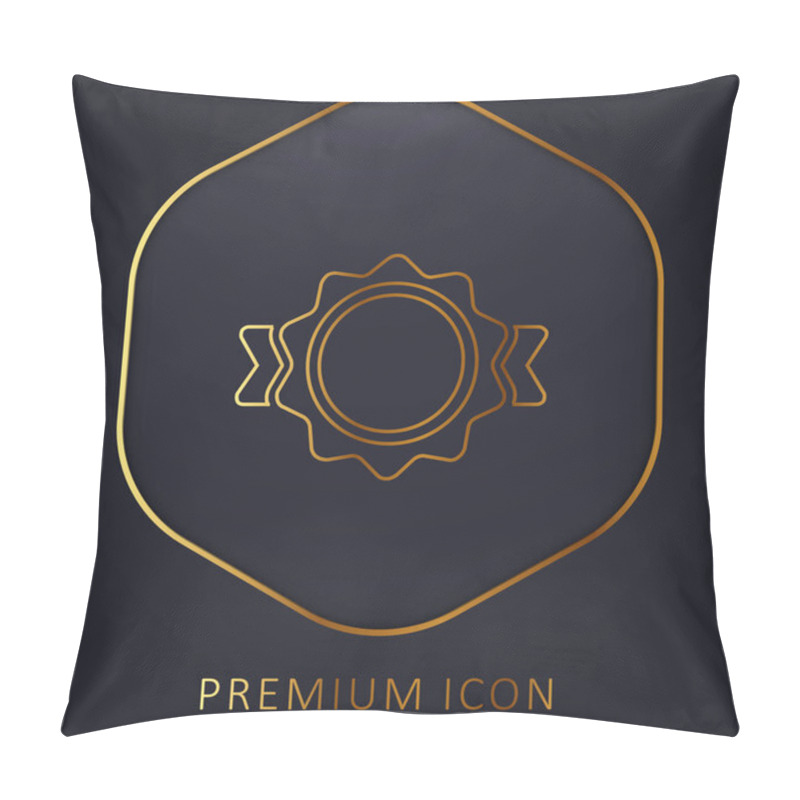 Personality  Award Belt Shape Golden Line Premium Logo Or Icon Pillow Covers