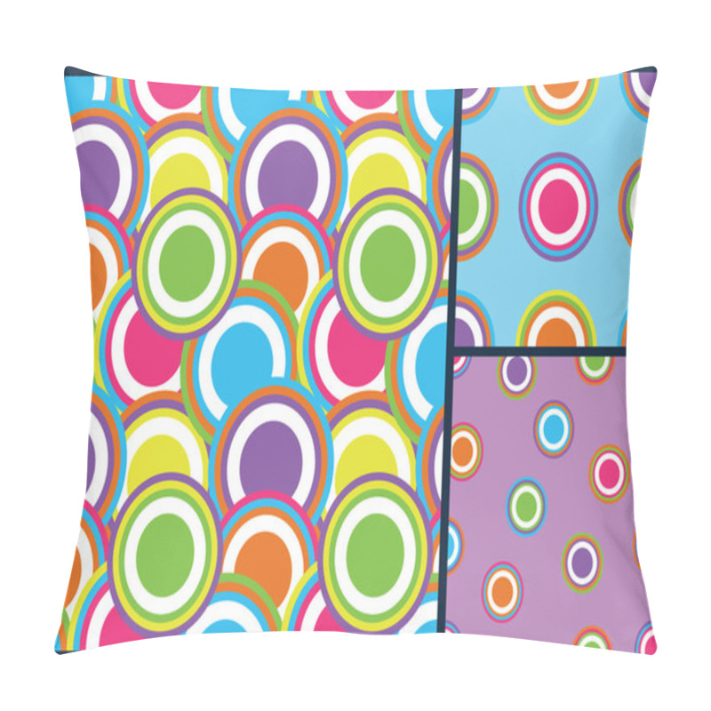 Personality  Round Circle Kids Pattern In Vector Pillow Covers