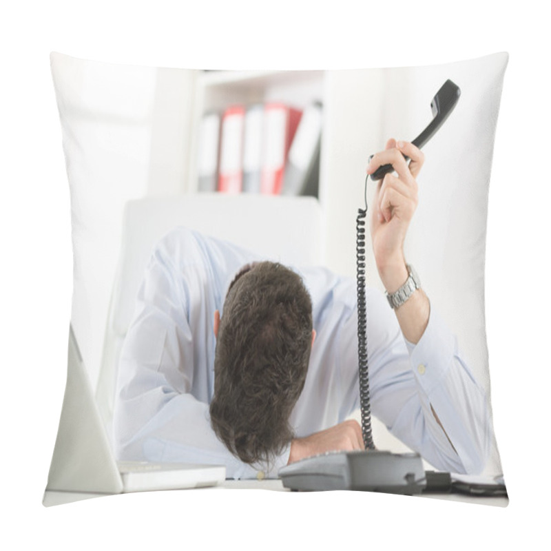 Personality  Exhausted Businessman Pillow Covers