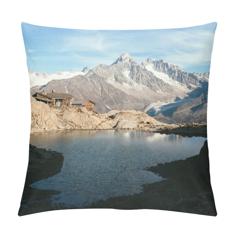 Personality  Wooden Cabin On Lac Blanc Lake Pillow Covers