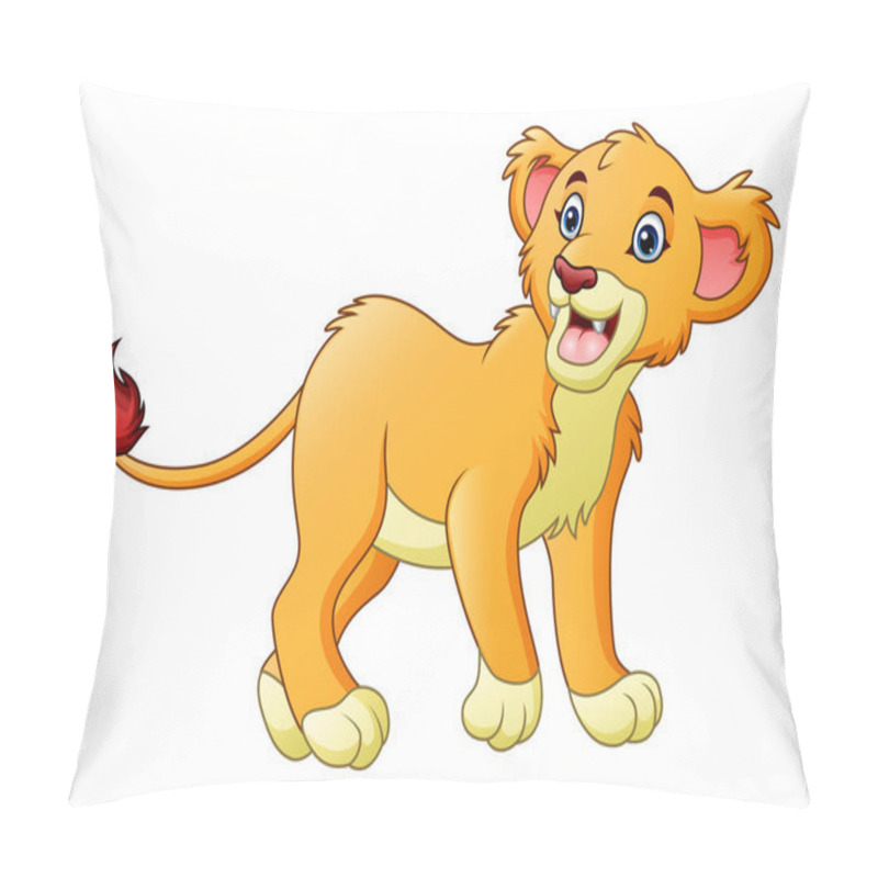 Personality  Cartoon Lioness Isolated On White Background Pillow Covers