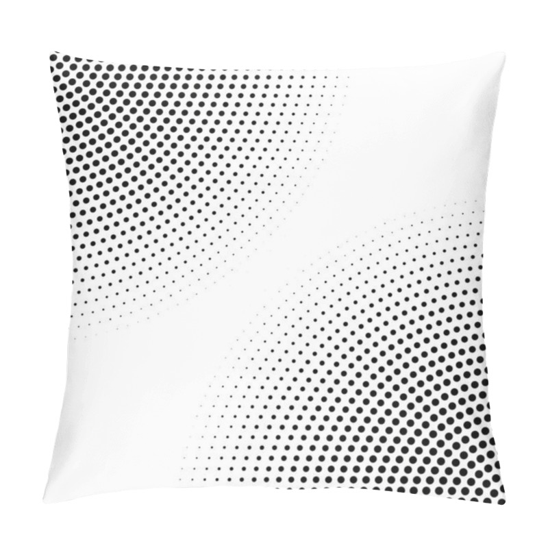 Personality  Halftone Circle Dotted Corners. Vector Monochrome Ink Dotted Grunge Background Pillow Covers