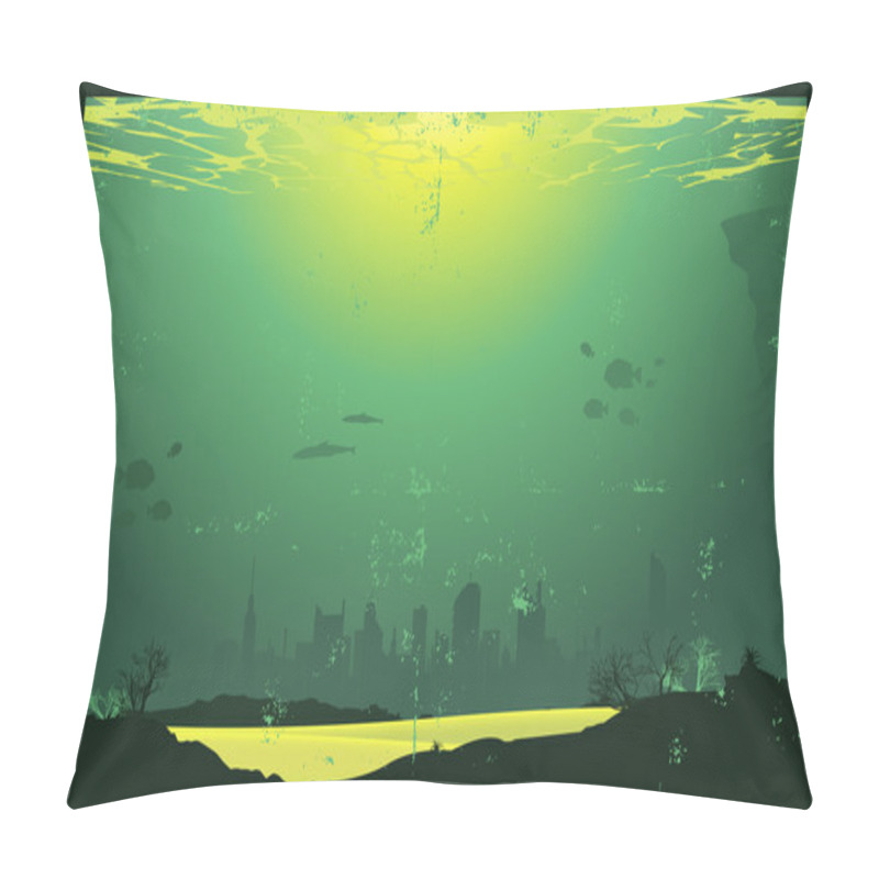 Personality  Grunge Urban Underwater Urban Landscape Pillow Covers