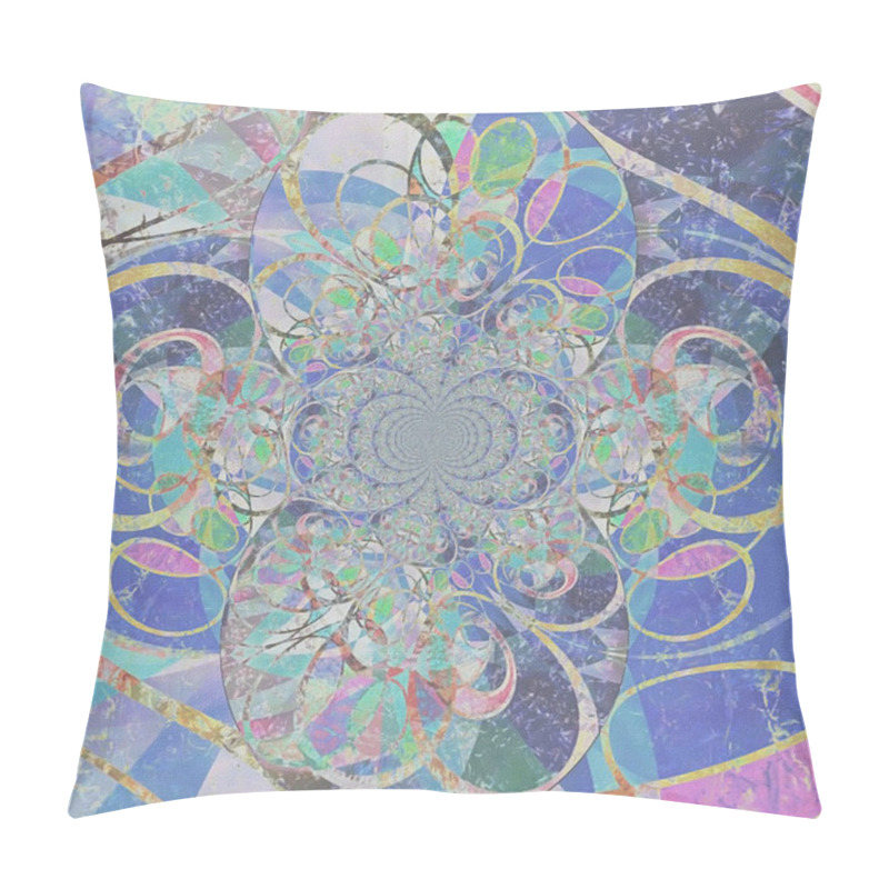 Personality  Fractal With Swirling Lines. 3D Rendering Pillow Covers