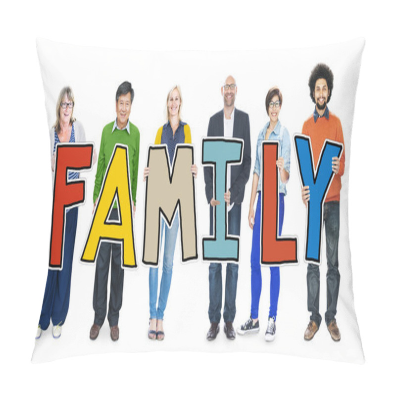 Personality  People Holding Word Family Pillow Covers