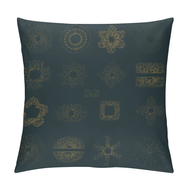 Personality  Bursting Rays Design Elements Pillow Covers