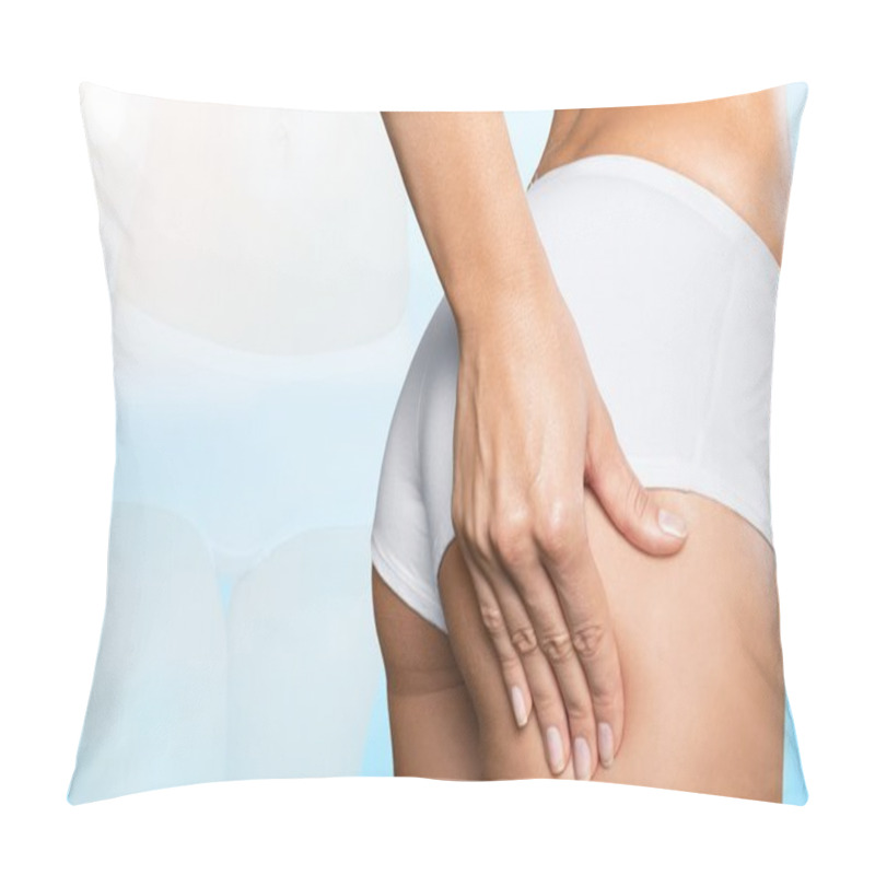 Personality  Woman With Checking Cellulite On Her Buttocks Pillow Covers