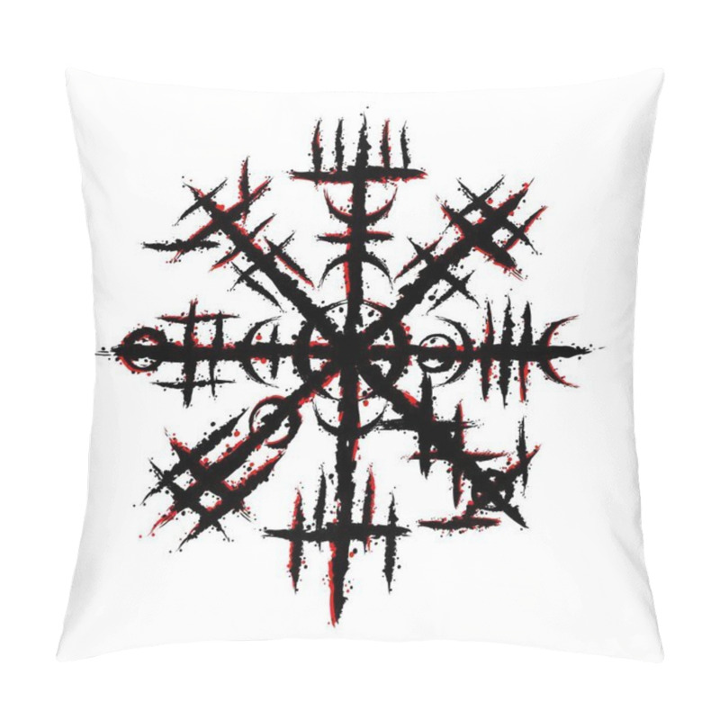 Personality  Norse Viking Black Blood Symbol Pillow Covers